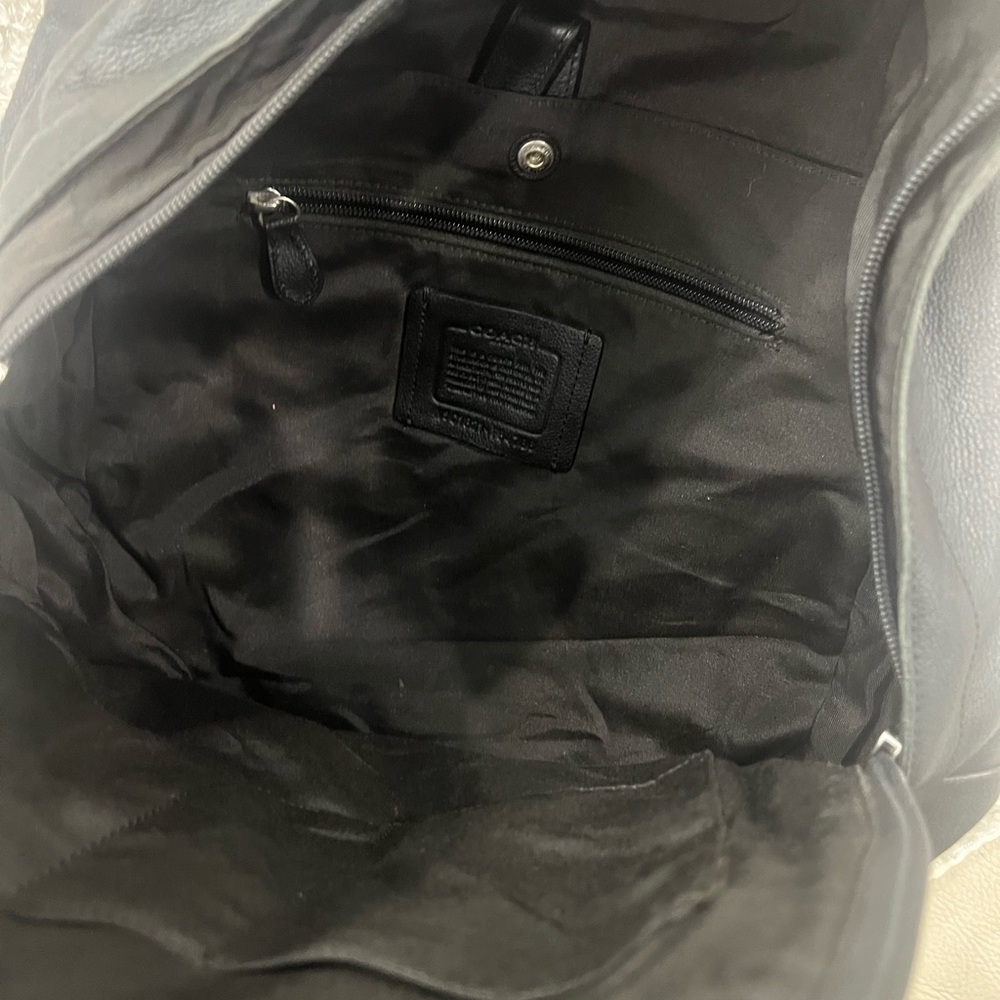 Coach BLACK Charles Leather Backpack Bag F54786 - Picture 12 of 15